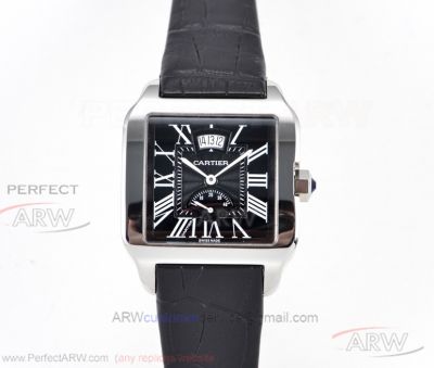 TW Factory Cartier Santos Dumont Stainless Steel Black Face 47 MM × 38 MM ETA 2824 Automatic Watch